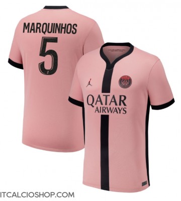Paris Saint-Germain Marquinhos #5 Terza Maglia 2024-25 Manica Corta